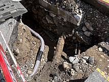 21.07.2025 Graben Höhe Fussgängerüberquerung Kreisel