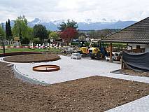 Verlegen von Tegula Verbundsteinen