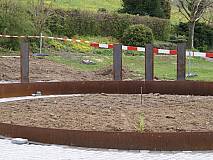 Stahlkreis und Stehlen