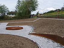 Neuer Zaun mit Hecke