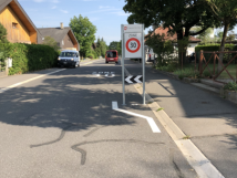 Zonensignalisation Einfahrt Stadelfeldstrasse